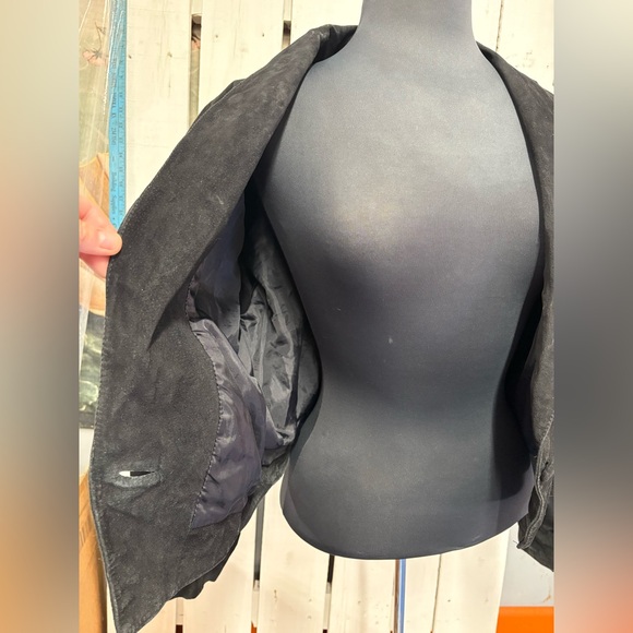 Vintage Adler Real Genuine Leather Fringe Black Jacket cowgirl western size XL - Picture 10 of 12